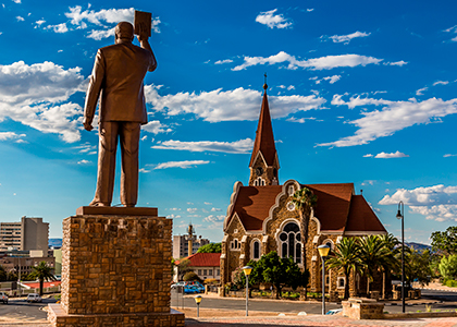 Monument af den første præsident i Namibia