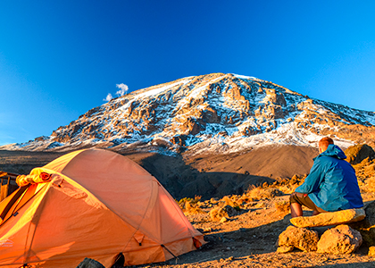 Udsigt over Uhuru Peak