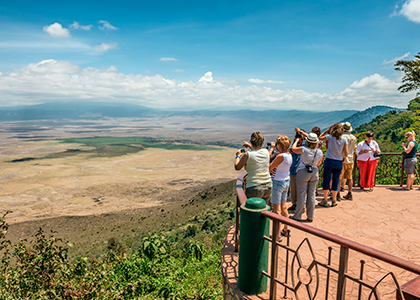 Udsigt til Ngorongoro crater