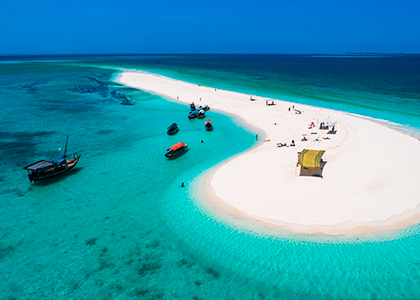 Sandbanke ved Zanzibar